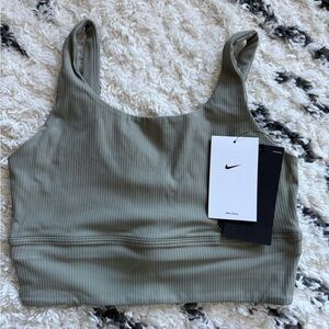 NWT Nike Sage Green Ribbed Sports Bra